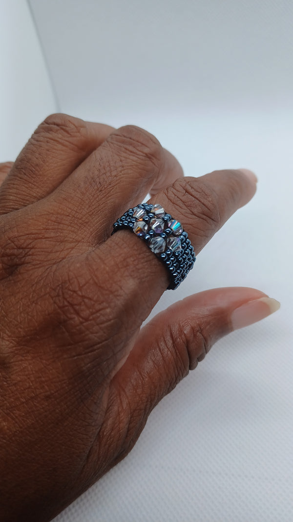 Crystal Beaded Ring