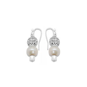 minimalist posh pearl earrings 3 d view