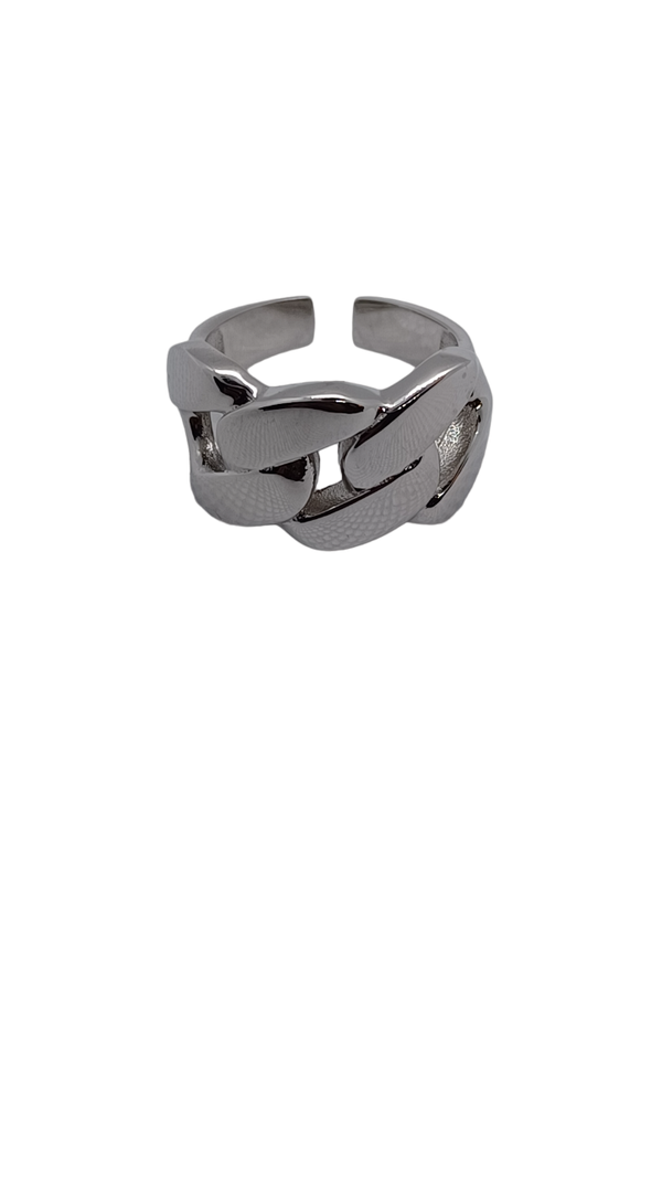 minimalist chain ring front view