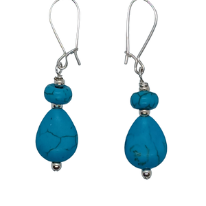 minimalist turquoise sunrise earrings 3 d view